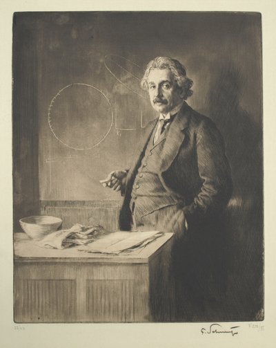 Portræt af Albert Einstein 1879-1955, 1921 af Ferdinand Schmutzer