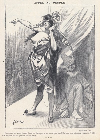 Appel til folket (litho) af Ferdinand Sigismund Bac