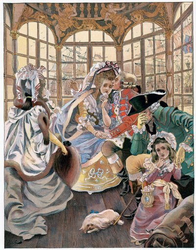 Udvandringen under revolutionen, 1700-tallet, c1880-1950. af Ferdinand Sigismund Bac