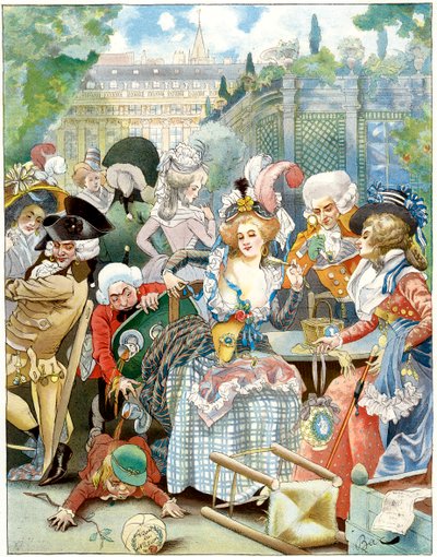 Det kongelige palads, under konventionen, 18. århundrede, c1870-1950. af Ferdinand Sigismund Bac