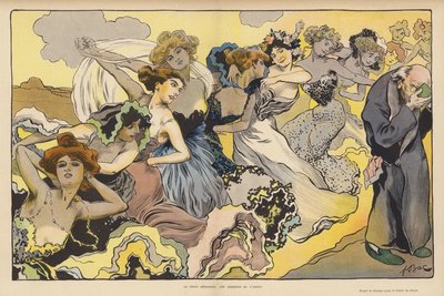 Dyd, der foragter kærlighedens gaver (farve litho) af Ferdinand Sigismund Bac