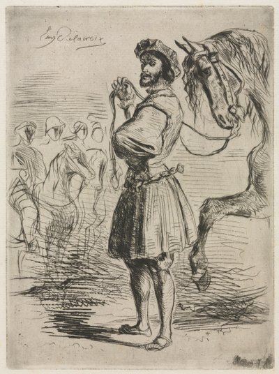 A Lord in the Time of Francis I, 1833. af Ferdinand Victor Eugene Delacroix