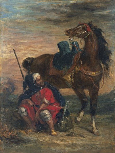 arabisk rytter af Ferdinand Victor Eugene Delacroix