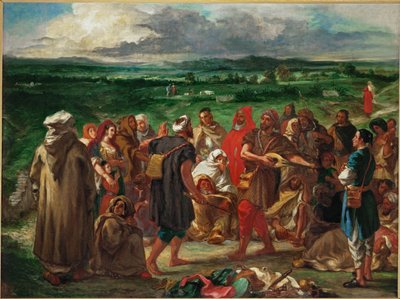 Arabiske komikere (maleri på lærred) af Ferdinand Victor Eugene Delacroix