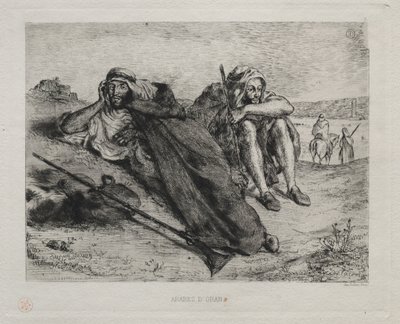 arabere fra Oran. af Ferdinand Victor Eugene Delacroix