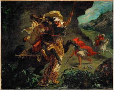 Chasse au tigre - The tiger hunt … af Ferdinand Victor Eugene Delacroix