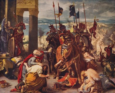 Korsfarernes indtog i Konstantinopel, 1840, c1915 af Ferdinand Victor Eugene Delacroix