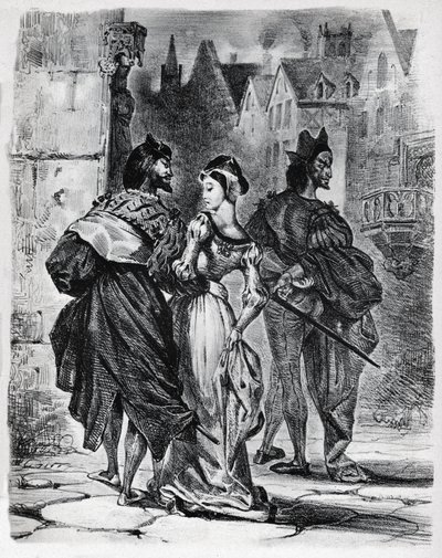 Faust, Gretschen og Mephistopheles af Ferdinand Victor Eugene Delacroix