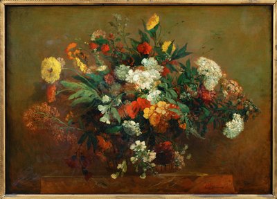 Blomster (maleri på lærred) af Ferdinand Victor Eugene Delacroix