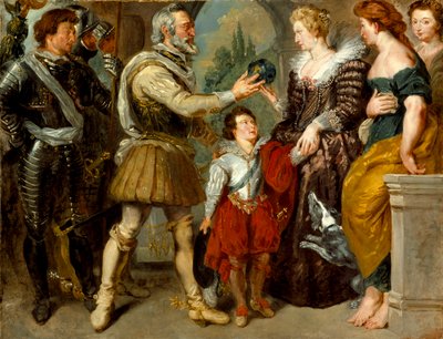 Henri IV overdrager regentskabet til Marie deMedici (efter Rubens), ca. 1830-4 af Ferdinand Victor Eugene Delacroix