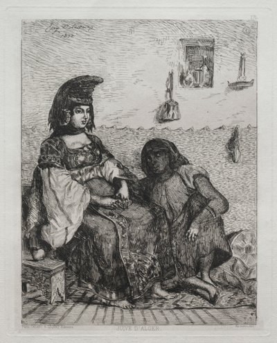 jøde af Algier. af Ferdinand Victor Eugene Delacroix