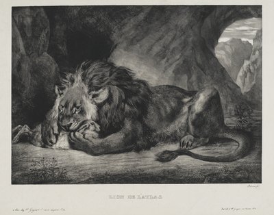 Løve fra Atlas, 1829 af Ferdinand Victor Eugene Delacroix