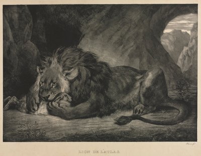 Løve af Atlas, 1829. af Ferdinand Victor Eugene Delacroix