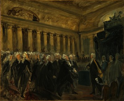 Mirabeau konfronterer markisen af ​​Dreux-Brézé Sketch, 1831 af Ferdinand Victor Eugene Delacroix