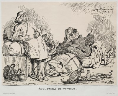 Muleteers of Tétuan, 1833. af Ferdinand Victor Eugene Delacroix
