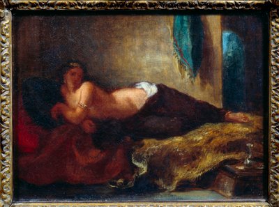 Odalisque. Maleri af Eugene Delacroix (1798-1863) af Ferdinand Victor Eugene Delacroix