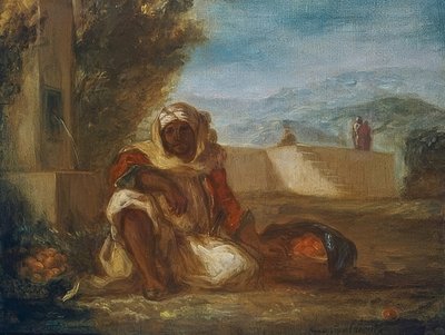 Orange sælger i Marokko. Omkring 1835 af Ferdinand Victor Eugene Delacroix