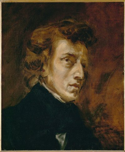 Portræt af Frederic Chopin ... af Ferdinand Victor Eugene Delacroix