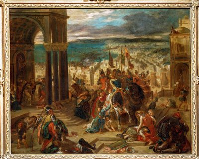 Korsfarernes erobring af Konstantinopel ... af Ferdinand Victor Eugene Delacroix