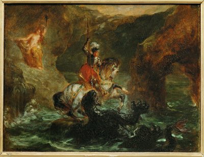 Saint Georges combattant le dragon, dit aussi Persee delivrant Andromede - Saint George fighting the dragon ... af Ferdinand Victor Eugene Delacroix