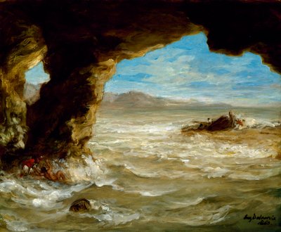 Forlis ved kysten, 1862 af Ferdinand Victor Eugene Delacroix
