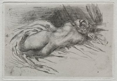 Studie af en kvinde set fra ryggen, 1833. af Ferdinand Victor Eugene Delacroix