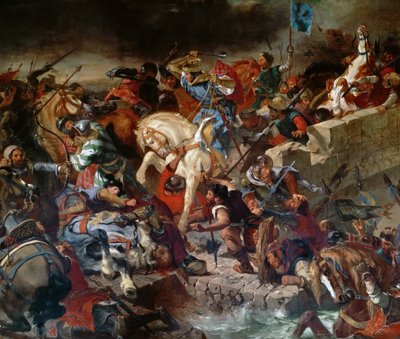 Slaget ved Taillebourg, 21. juli 1242 af Ferdinand Victor Eugene Delacroix