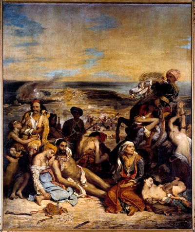 Scio-massakrerne (1822) af Ferdinand Victor Eugene Delacroix