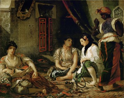 Kvinderne i Algier i deres lejlighed af Ferdinand Victor Eugene Delacroix