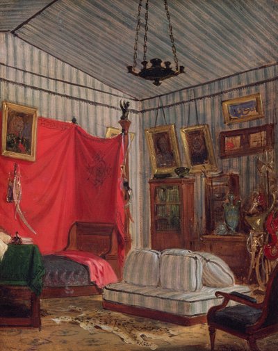 Grev de Mornays lejlighed, rue de Verneuil, Paris (studie), 1833 af Ferdinand Victor Eugene Delacroix
