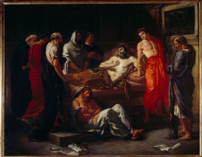 Marc Aureles død (121-180). Maleri af Eugene Delacroix (1798-1863) af Ferdinand Victor Eugene Delacroix