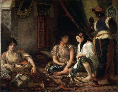 Kvinderne i Algier i deres lejlighed af Ferdinand Victor Eugene Delacroix