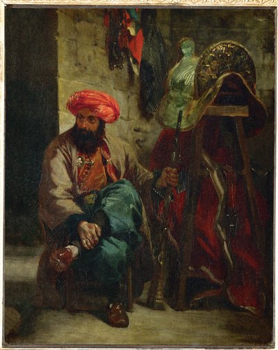 Turk med sadel ... af Ferdinand Victor Eugene Delacroix