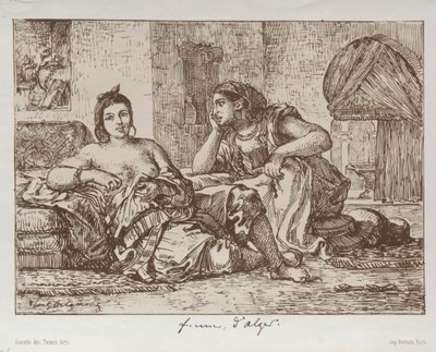 Kvinder fra Algier, 1833. af Ferdinand Victor Eugene Delacroix