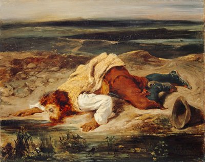 Såret Brigand (romersk hyrde), c.1825 af Ferdinand Victor Eugene Delacroix