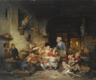 Landsbyskolen af Ferdinand de Braekeleer the Elder
