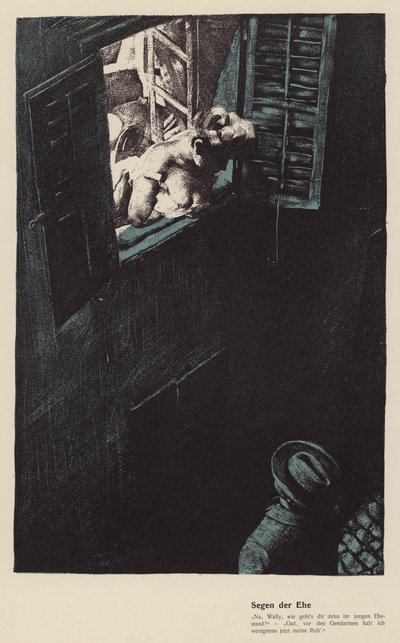 Ægteskabets velsignelser (farve litho) af Ferdinand von Reznicek