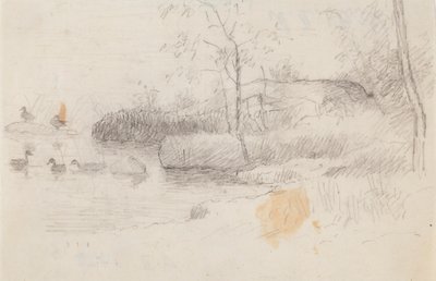 Landskab med ænder af Ferdinand von Wright