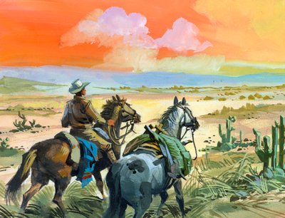 Tschiffely i ørkenlandet Santiago de Estero af Ferdinando Tacconi