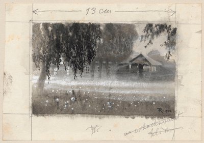 "Borejkowszczyzna ved daggry" – illustration til en artikel af J. Obst af Ferdynand Ruszczyc