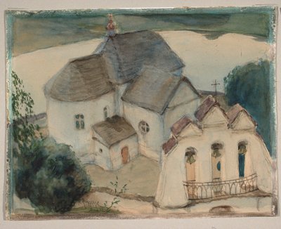 Kirken i Wiszniew af Ferdynand Ruszczyc