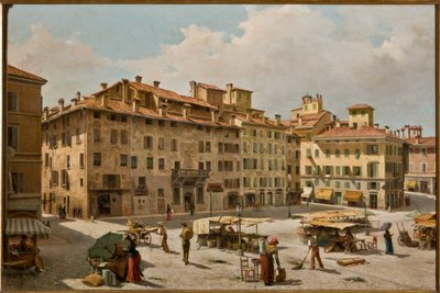 Piazza Grande i Modena (olie på lærred) af Fermo Forti
