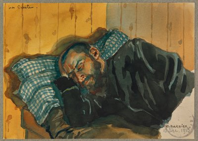 Portræt af Lavissiere, der tager en lur, Gustrow af Fernand Barbier