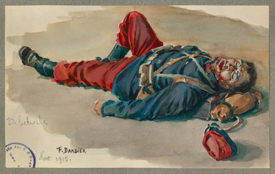 Menig Delatroche er villig til at spille død, Gustrow af Fernand Barbier