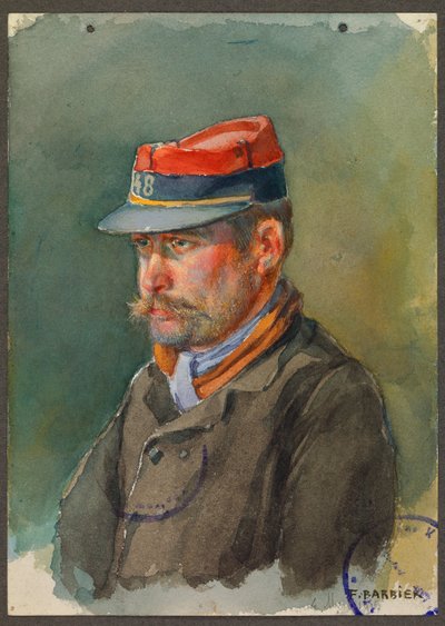 Sergent Lecacheux fra det 48. territorialregiment, Gustrow af Fernand Barbier