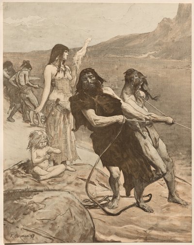 Lacustrine City, 1897. af Fernand Cormon