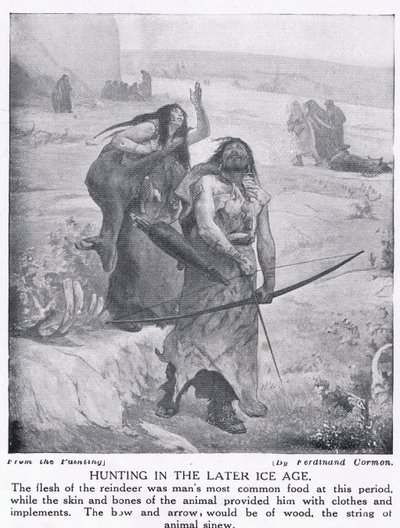 Jagt i den senere istid, illustration fra "Hutchinson