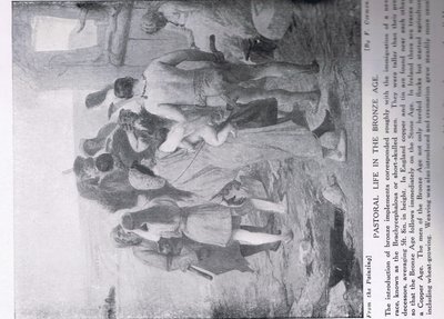 Pastoralt liv i bronzealderen, illustration fra 