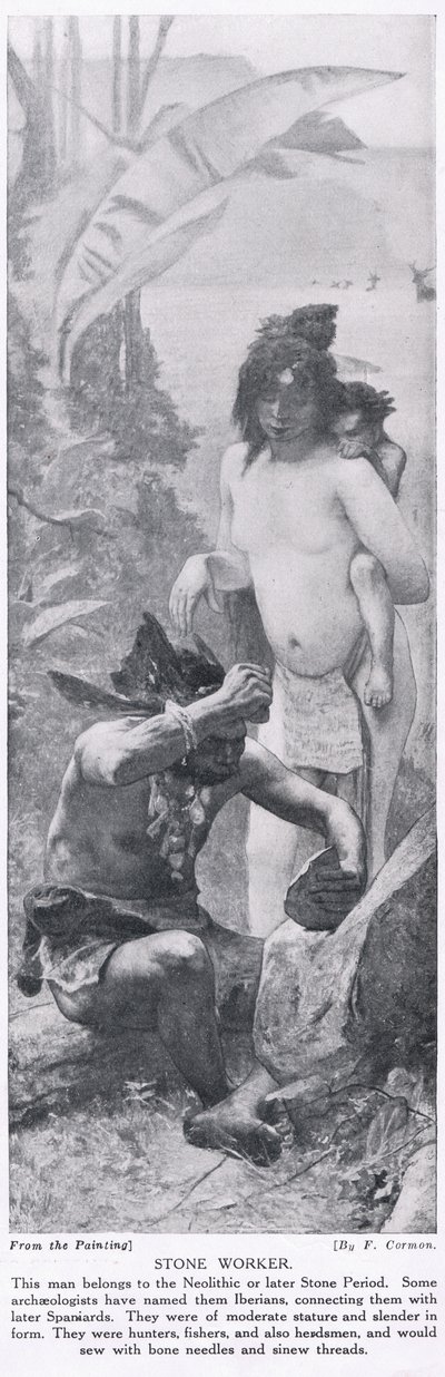 Stenarbejder, illustration fra 