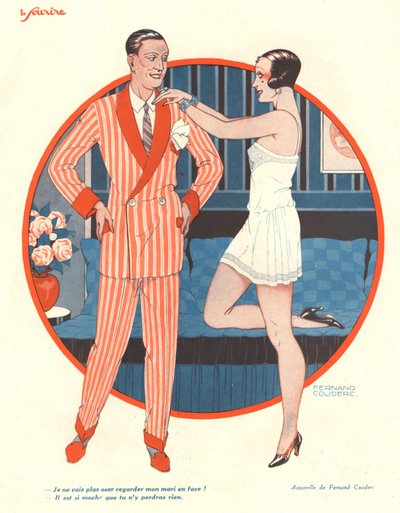 Kuvitus "Le Sourire" (väri litho) af Fernand Couderc